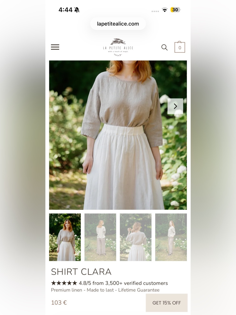 “Clara” set of Relaxed Linen Boxy Tops in Light Beige and khaki green